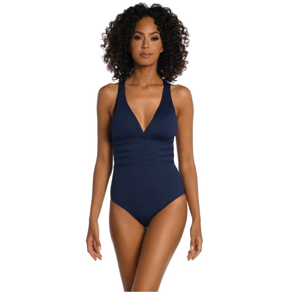 La Blanca Strappy Indigo One Piece Swimsuit
Nwot $125